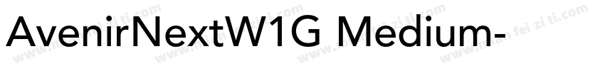 AvenirNextW1G Medium字体转换